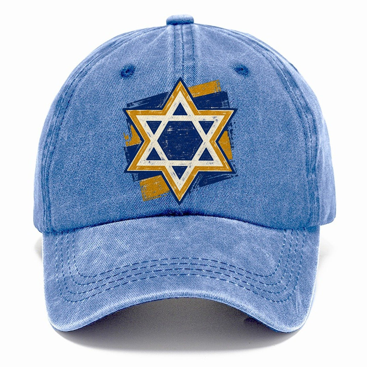 Handcrafted Star of David Classic Cap – Summer Sky