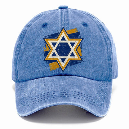 Handcrafted Star of David Classic Cap – Summer Sky