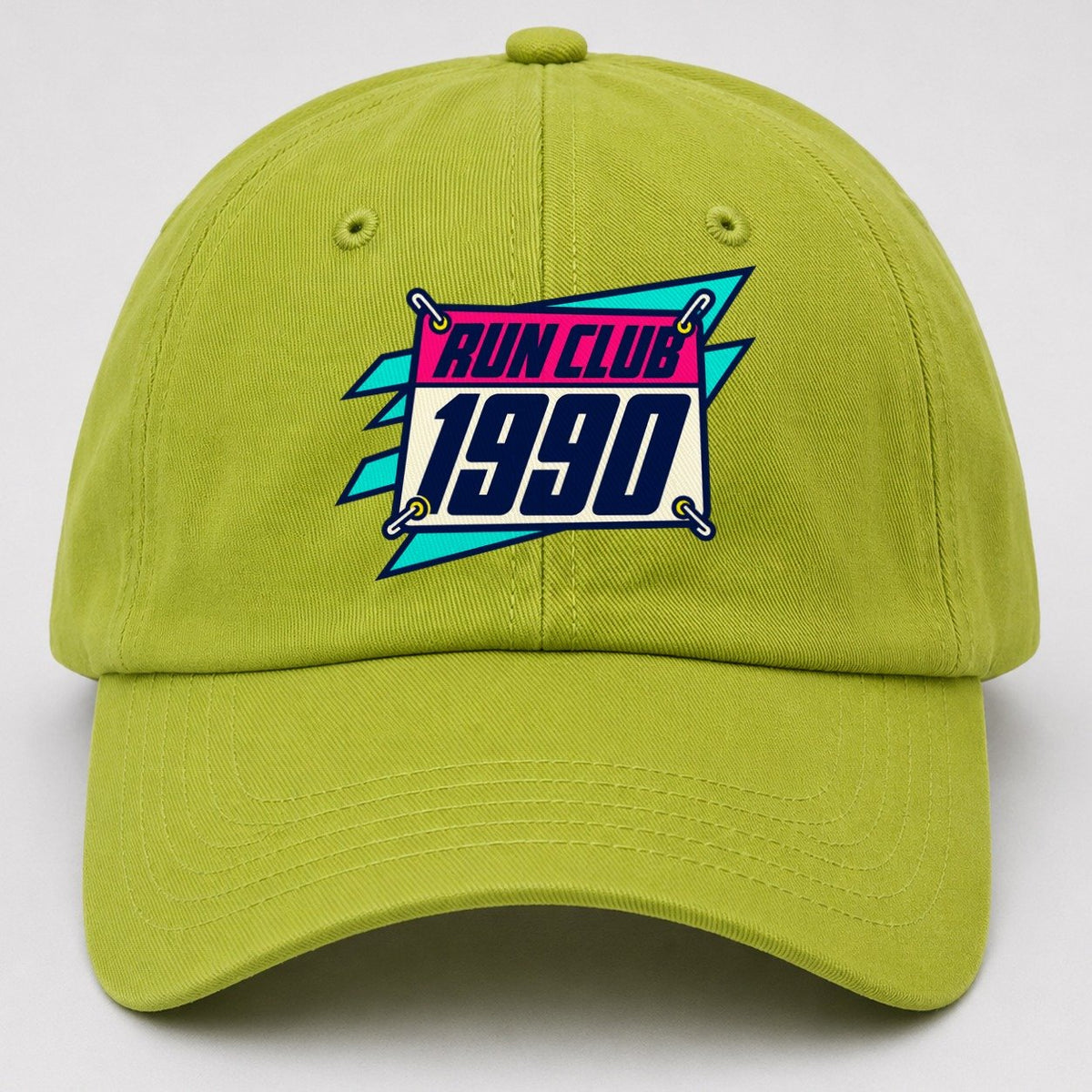 Race Bib 1990 Run Club 90S Running Clubs Baseball Cap – Fluorescent Green