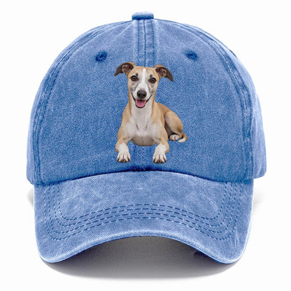 Whippet Lying Down Top Breeds Classic Cap – Summer Sky
