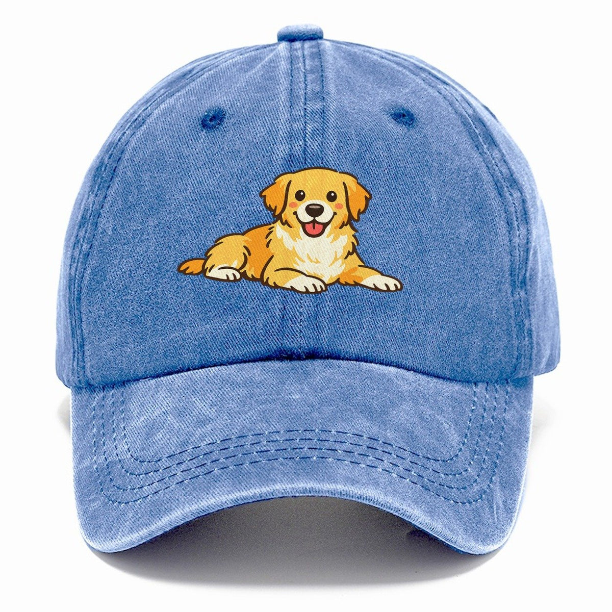 Smiling Golden Retriever Puppy Classic Cap – Summer Sky