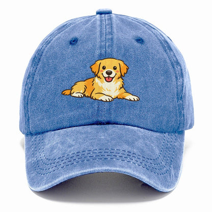 Smiling Golden Retriever Puppy Classic Cap – Summer Sky