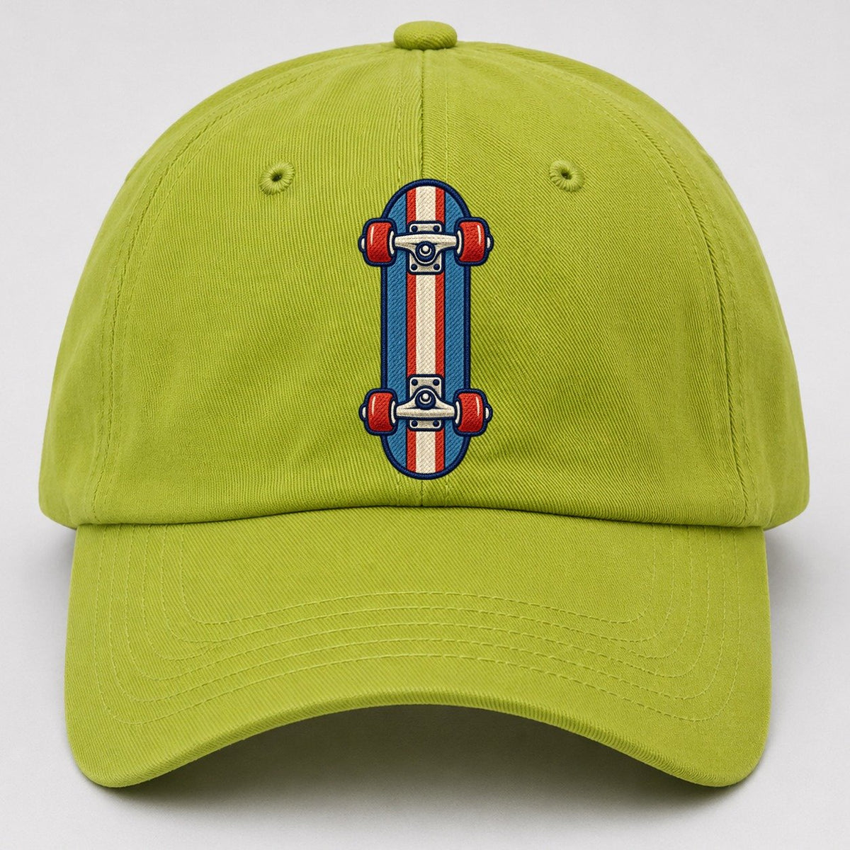 Skateboard Tiny Solo Marks Baseball Cap – Fluorescent Green