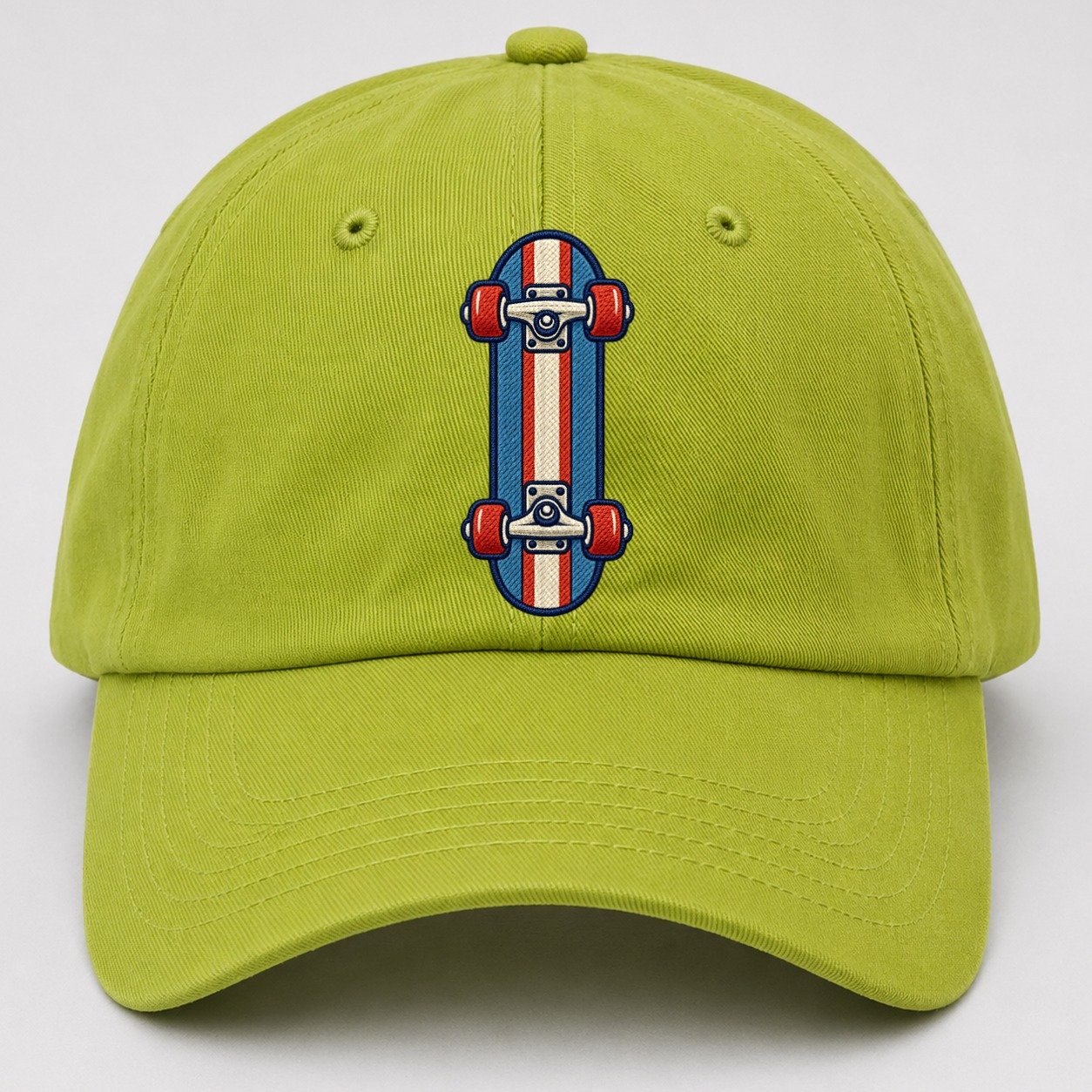 Skateboard Tiny Solo Marks Baseball Cap – Fluorescent Green