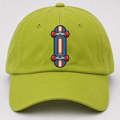 Skateboard Tiny Solo Marks Baseball Cap – Fluorescent Green