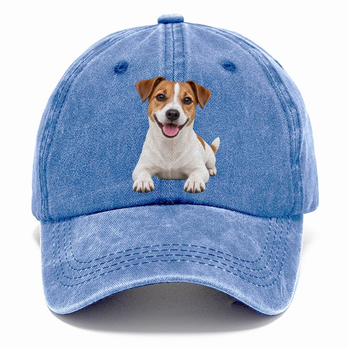 Jack Russell Terrier Lying Down Top Breeds Classic Cap – Summer Sky