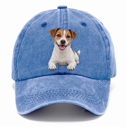 Jack Russell Terrier Lying Down Top Breeds Classic Cap – Summer Sky