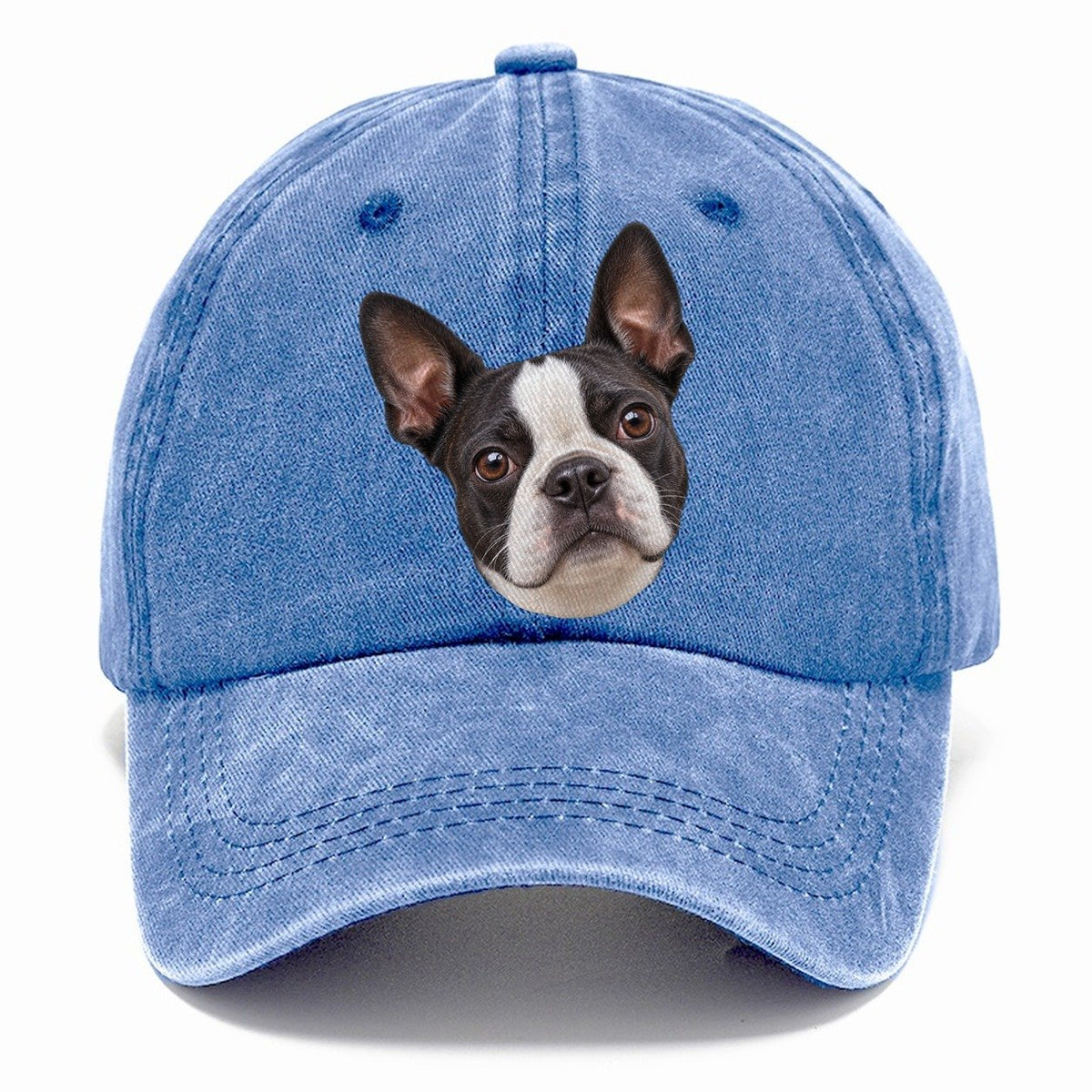 Boston Terrier Curious Lean Everyday Originals Classic Cap – Summer Sky