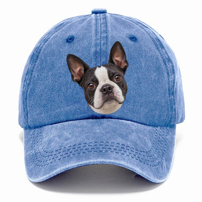 Boston Terrier Curious Lean Everyday Originals Classic Cap – Summer Sky