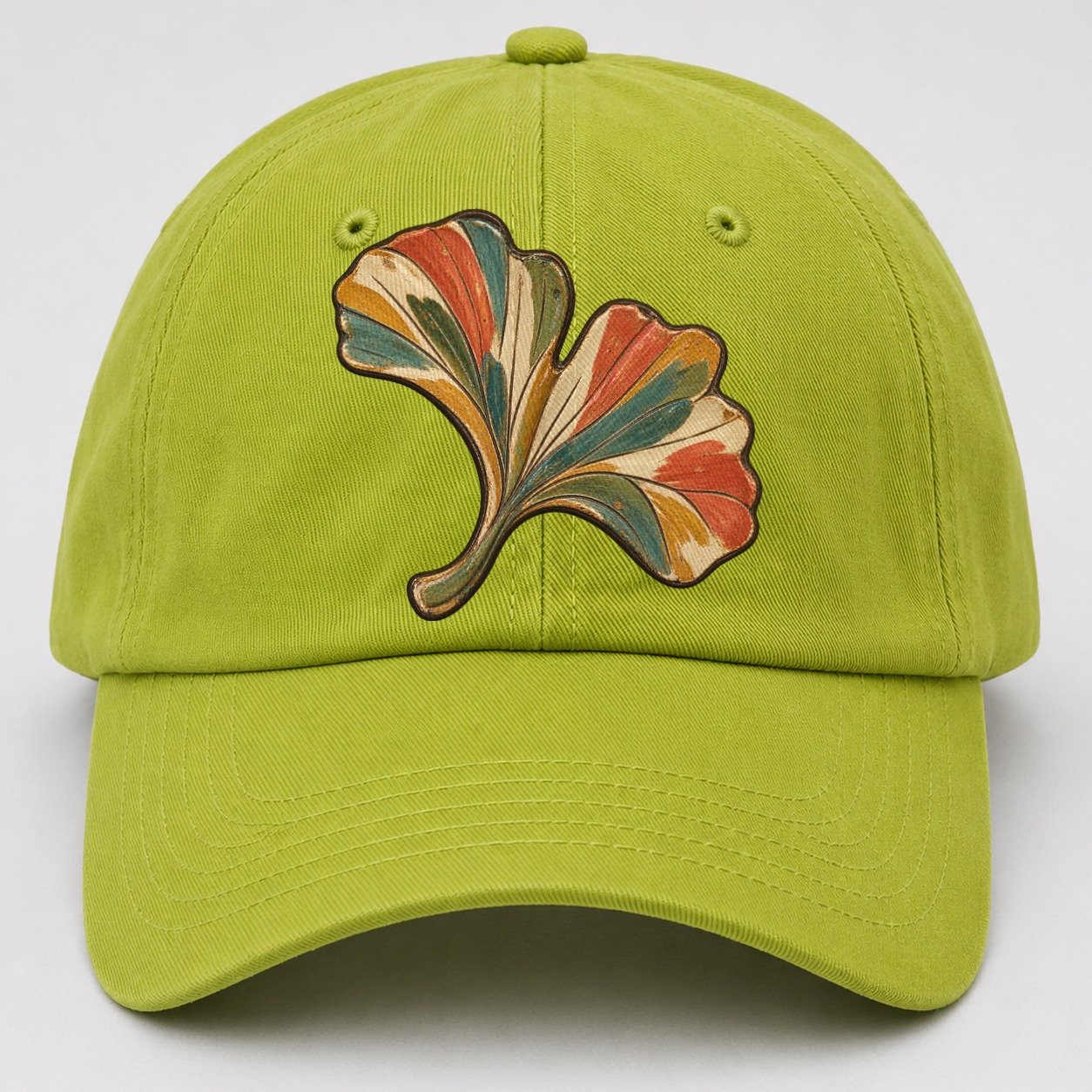 Single Ginkgo Rest Gentle Wild Baseball Cap – Fluorescent Green