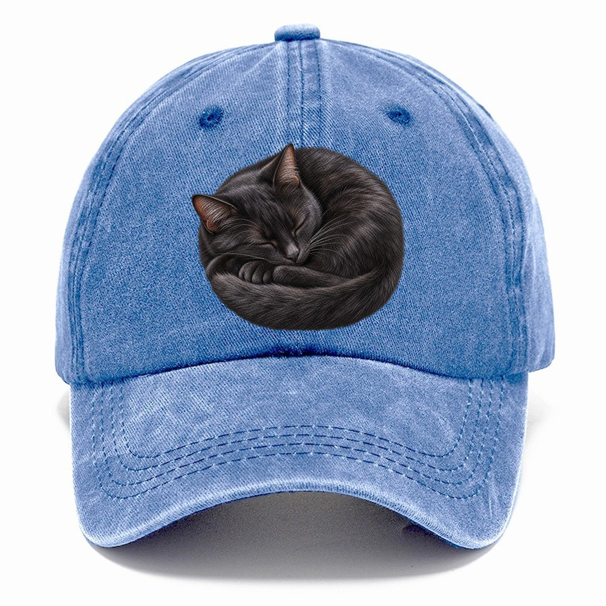 Black Cat Tail Crescent Nap Pastimes Companions Classic Cap – Summer Sky