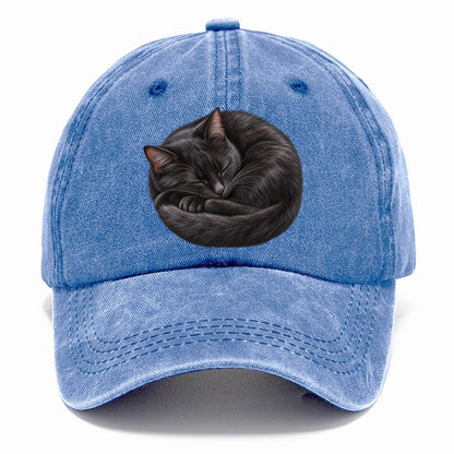 Black Cat Tail Crescent Nap Pastimes Companions Classic Cap – Summer Sky