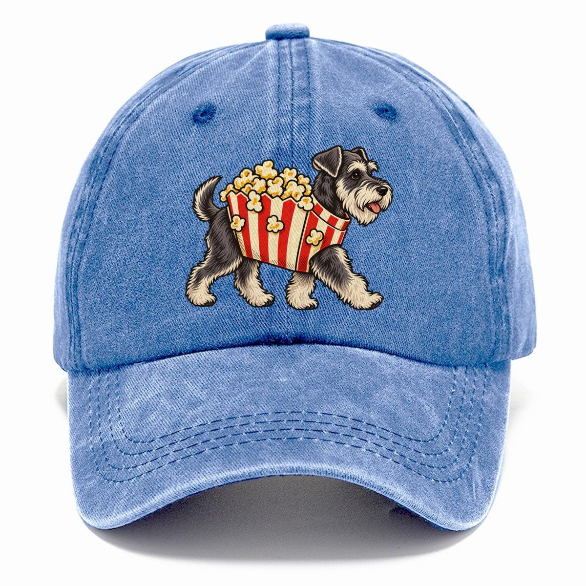 One Schnauzer In Halloween Costume Popcorn Box Costume With Kernel Puffs Halloween Dog Parade Classic Cap – Summer Sky