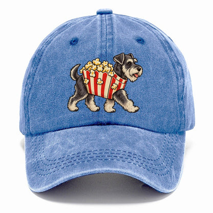 One Schnauzer In Halloween Costume Popcorn Box Costume With Kernel Puffs Halloween Dog Parade Classic Cap – Summer Sky