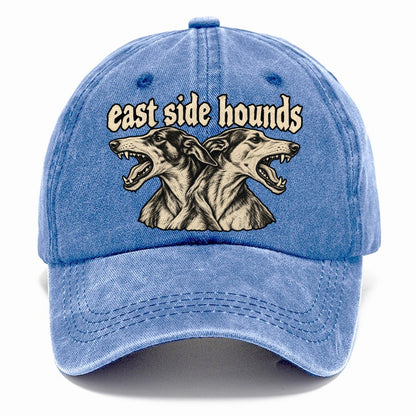 Two Lean Hound Heads Back To Back Facing Opposite Directions Bark For Me Classic Cap – Summer Sky