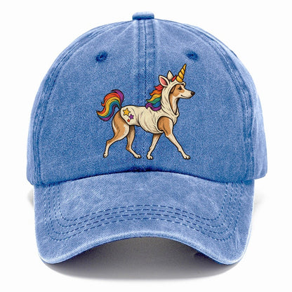 One Whippet In Halloween Costume Unicorn Costume With A Soft Horn And Rainbow Mane Halloween Dog Parade Classic Cap – Summer Sky