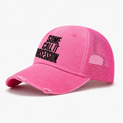 Some Call It Obsession Fishing Club Washed Trucker Hat – Rose
