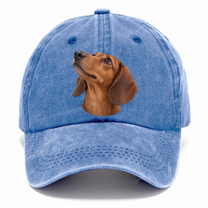 Dachshund Upturned Nose Character Club Classic Cap – Summer Sky