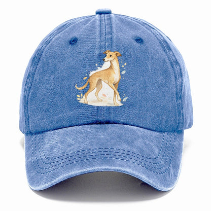Watercolor Whippet Dog Classic Cap – Summer Sky