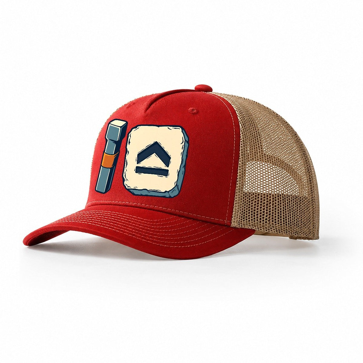 Smith Mark Punch Blacksmithing Trucker Hat – Red Khaki