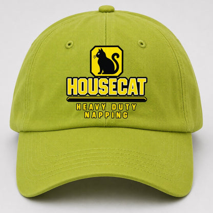 Housecat Heavy Duty Napping Heavy Duty Baseball Cap – Fluorescent Green