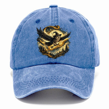 Wizard Owl with Magic Key Under Full Moon Classic Cap – Summer Sky