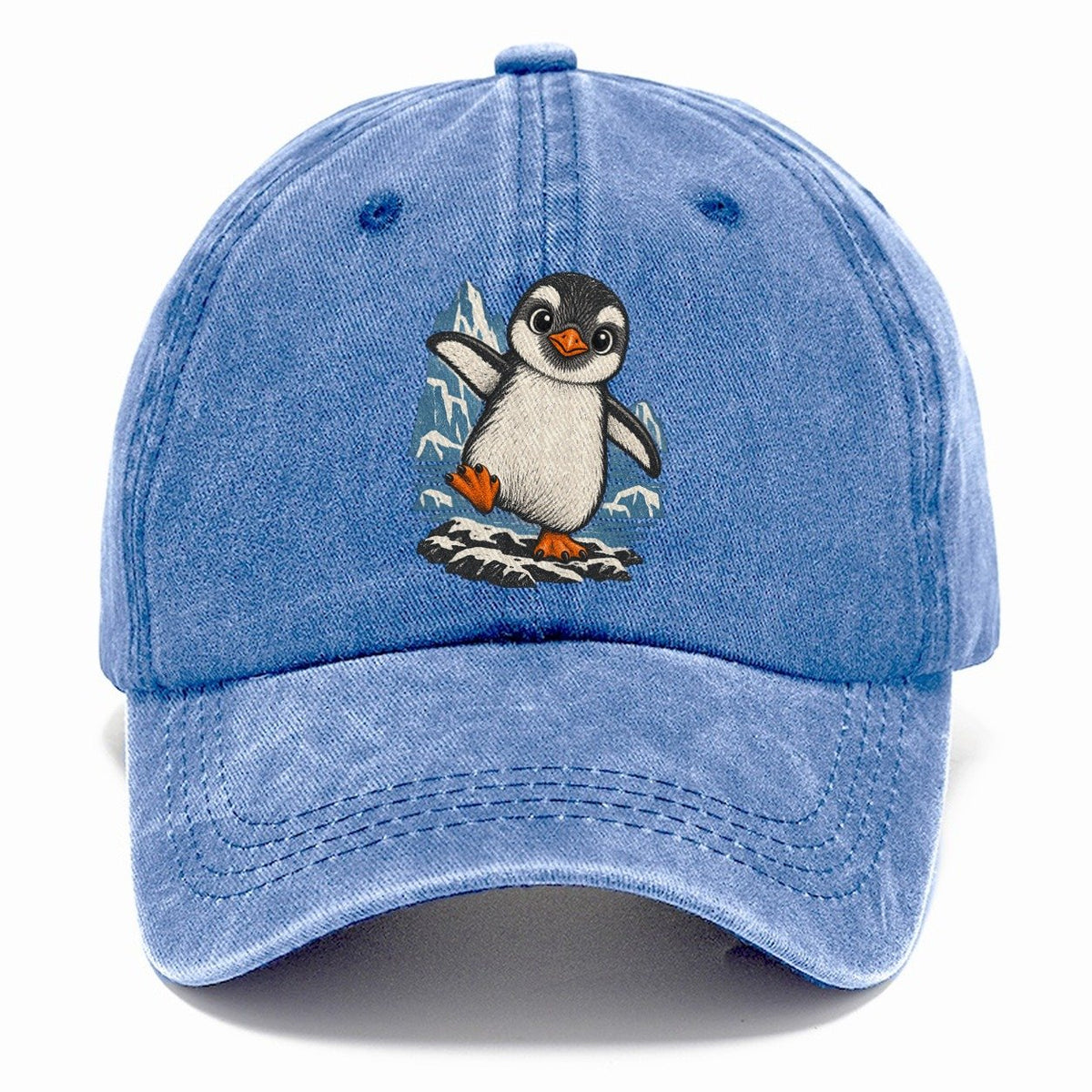 Baby Penguin on Iceberg Classic Cap – Summer Sky