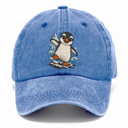 Baby Penguin on Iceberg Classic Cap – Summer Sky