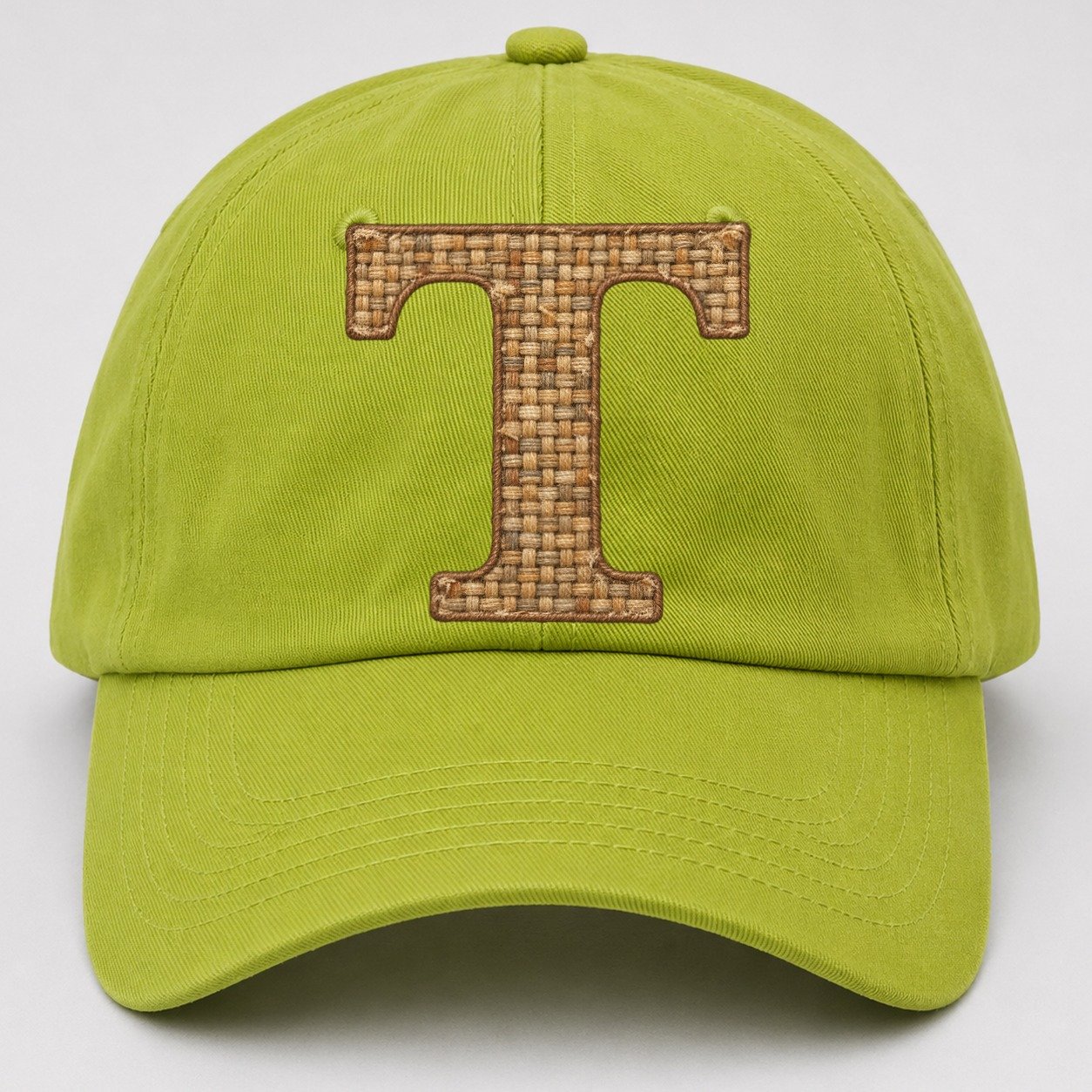 Woven Tweed T Monogram Baseball Cap – Fluorescent Green
