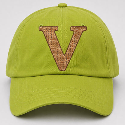 Woven Tweed V Monogram Baseball Cap – Fluorescent Green