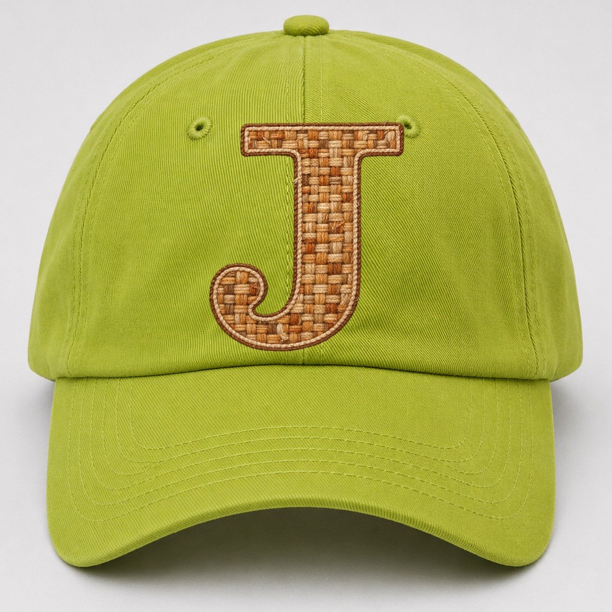 Woven Tweed J Monogram Baseball Cap – Fluorescent Green