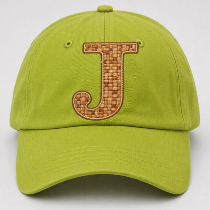 Woven Tweed J Monogram Baseball Cap – Fluorescent Green