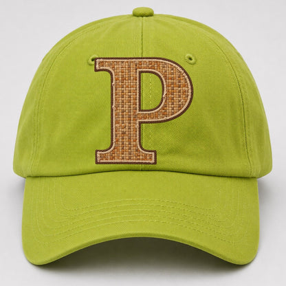 Woven Tweed P Monogram Baseball Cap – Fluorescent Green