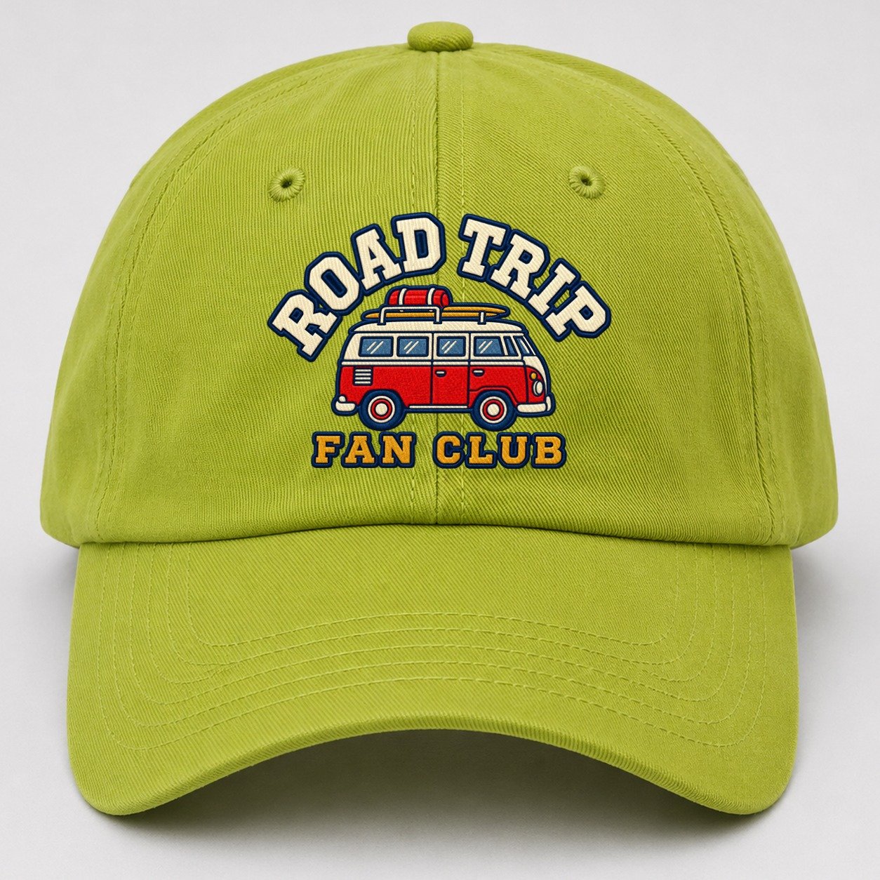 Road Trip Fan Club Baseball Cap – Fluorescent Green