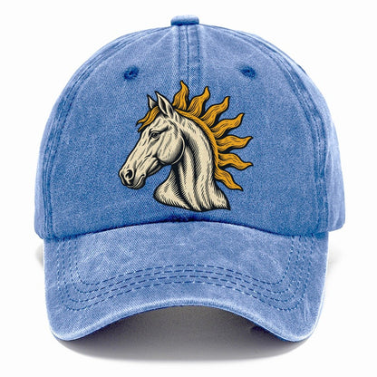 Horse Sun Mane Sundown Familiars Classic Cap – Summer Sky