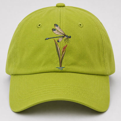 Damselfly Reed Reflection Gentle Wild Baseball Cap – Fluorescent Green