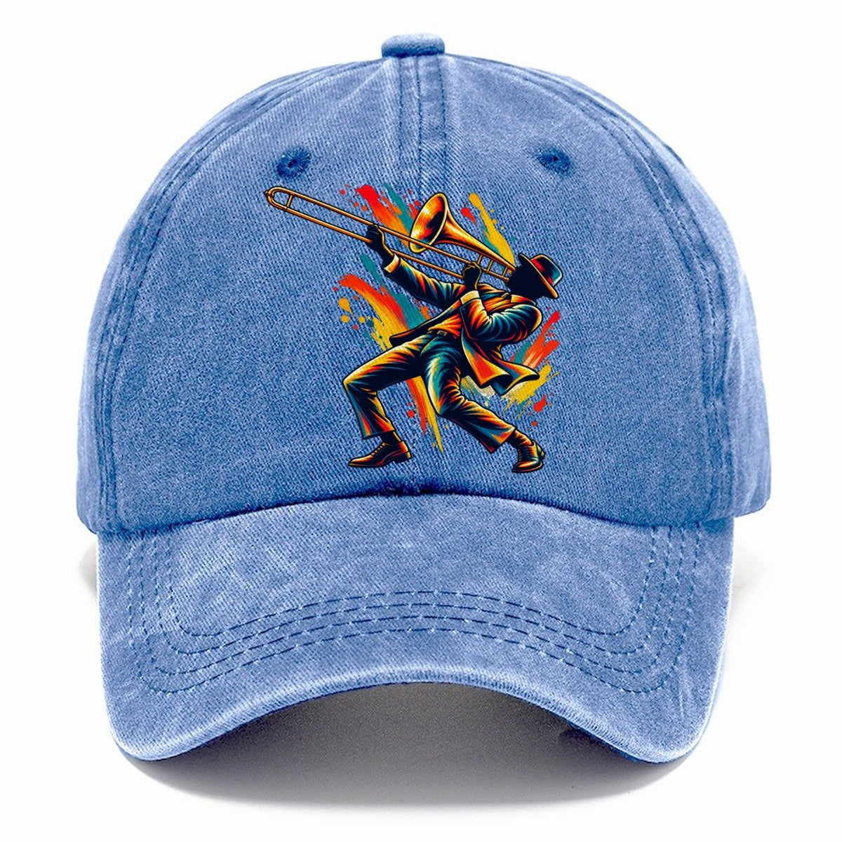 Slide Trombone Player Classic Cap – Summer Sky