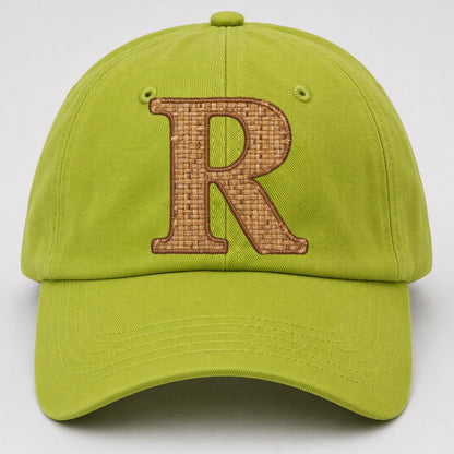 Woven Tweed R Monogram Baseball Cap – Fluorescent Green