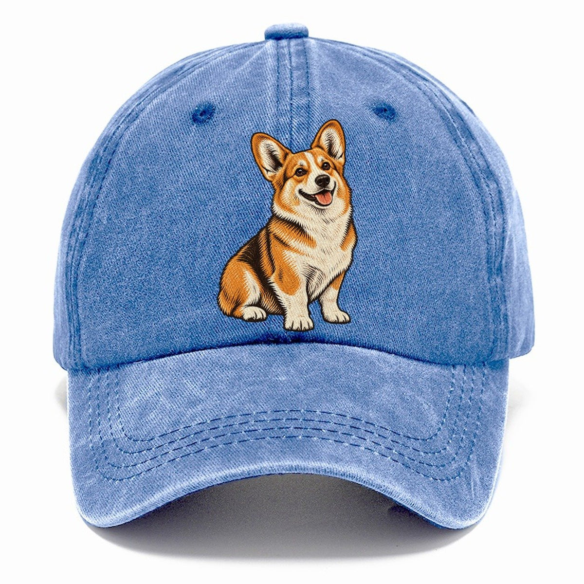 Happy Corgi Classic Cap – Summer Sky