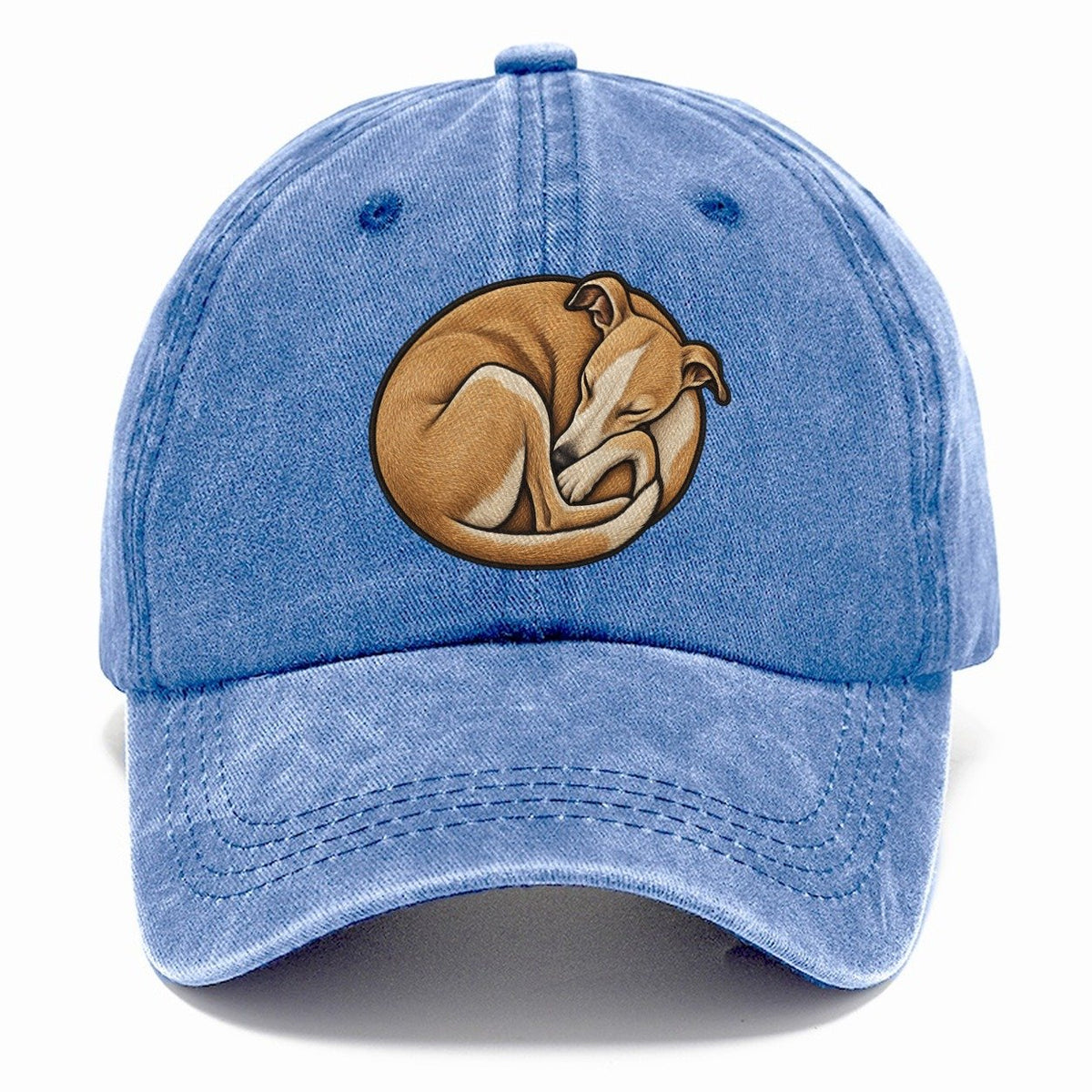 Whippet Curled Asleep Fan Favorites Classic Cap – Summer Sky
