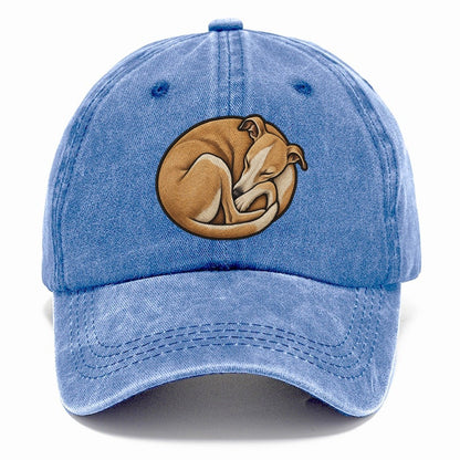 Whippet Curled Asleep Fan Favorites Classic Cap – Summer Sky