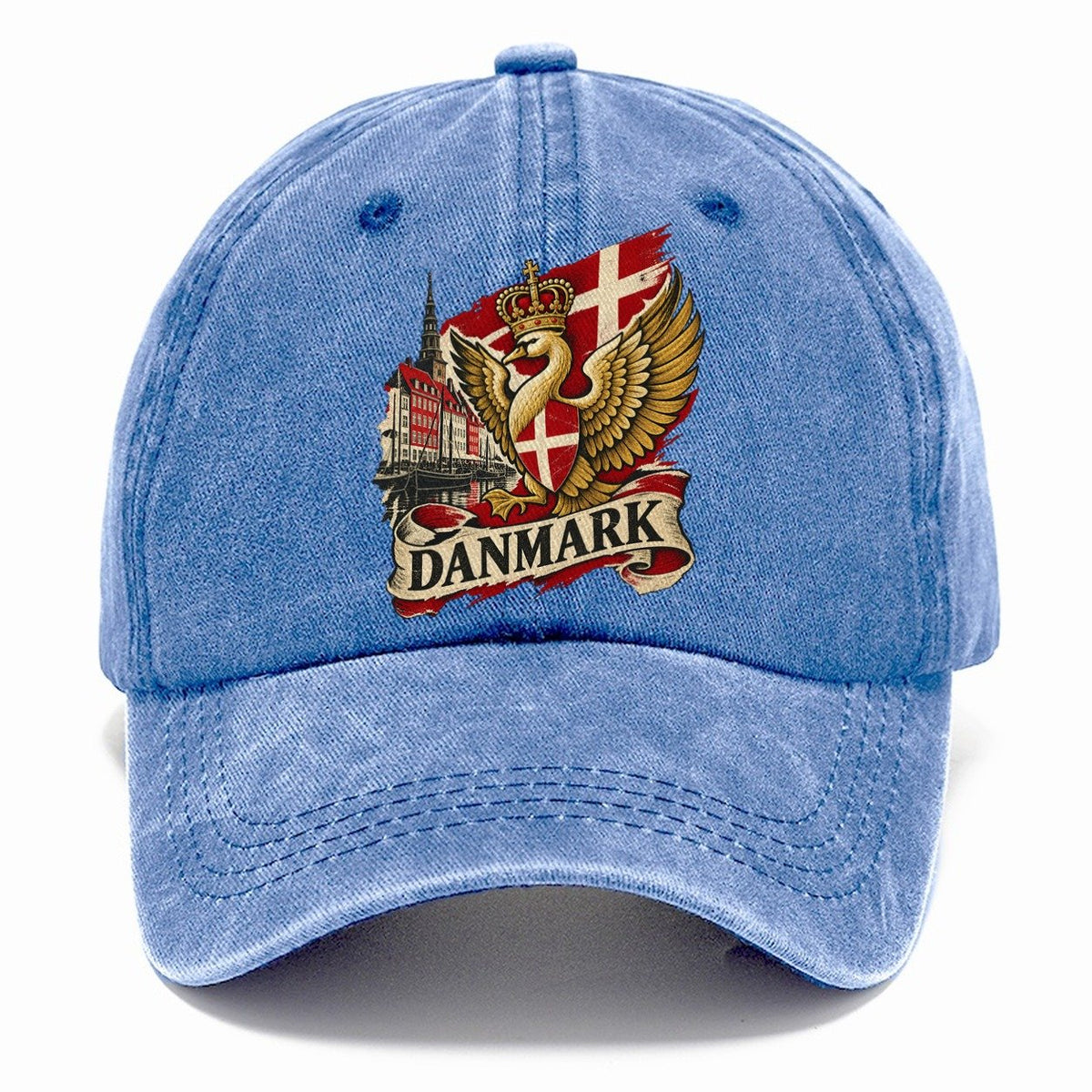 Danmark Crowned Swan Classic Cap – Summer Sky
