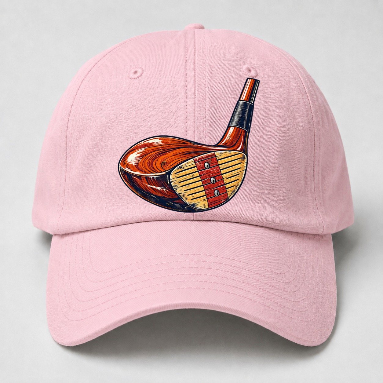 Vintage Club Head Golf Life Baseball Cap – Pink