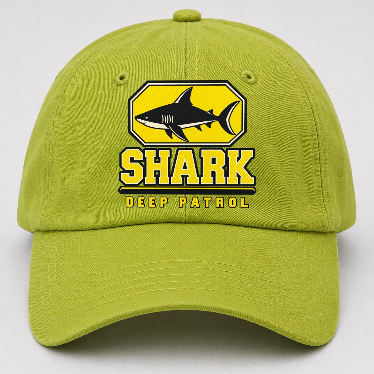 Shark Deep Patrol Heavy Duty Baseball Cap – Fluorescent Green
