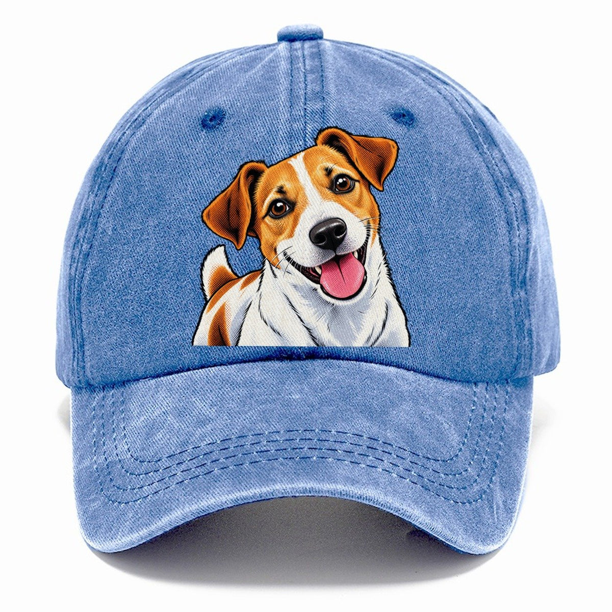 Happy Jack Russell Terrier Portrait Classic Cap – Summer Sky