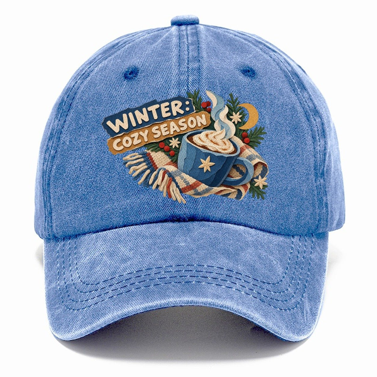 Winter Cozy Season Cocoa Cup Classic Cap – Summer Sky