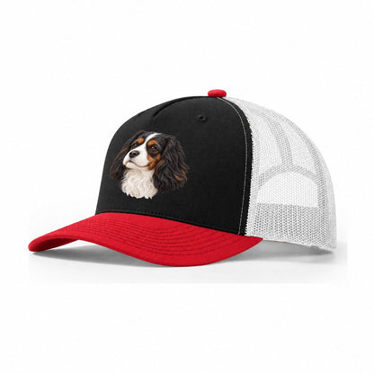 Cavalier Tricolour Smile Pastimes Companions Trucker Hat – Black Red White