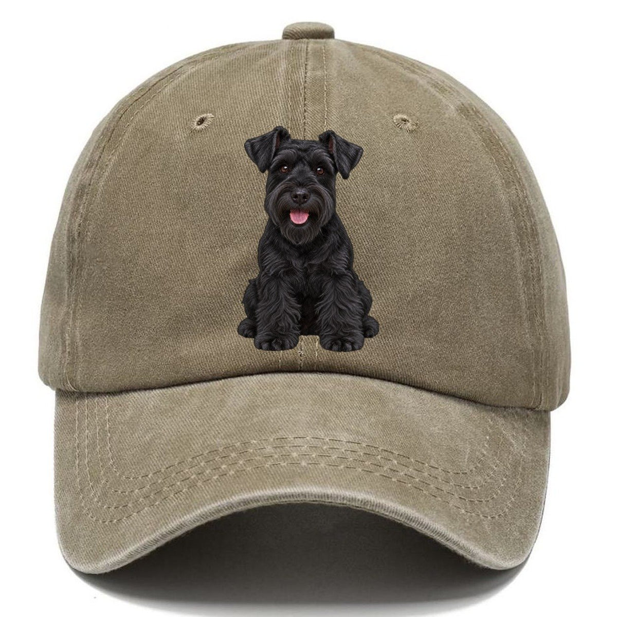 Black Miniature Schnauzer Classic Cap – Warm Sand