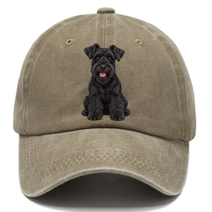 Black Miniature Schnauzer Classic Cap – Warm Sand
