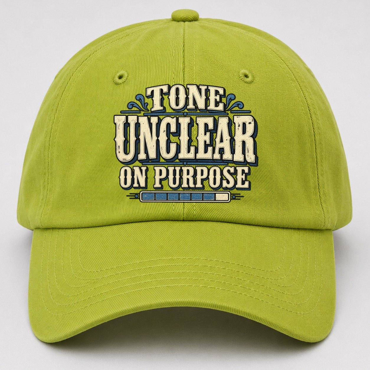 Tone Unclear On Purpose American Wit Baseball Cap – Fluorescent Green